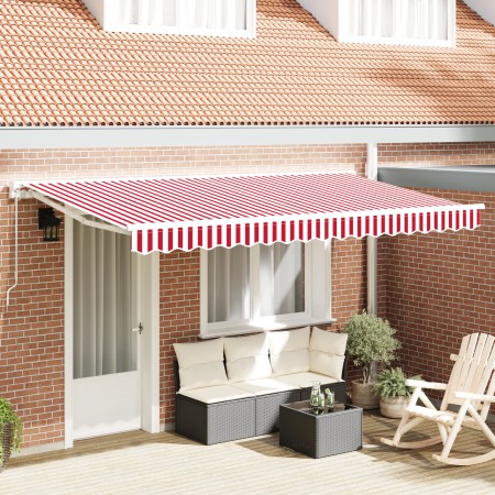 Tela de Reemplazo para Toldo para Marco de 4x2 m Rojo y Blanco | Foro24.es | Tu tienda online para hogar, jardín y más Foro24.es