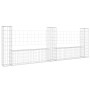 U-förmiger Gabionenkorb 3 Eisenpfosten 260x20x100 cm von vidaXL, Zaunpaneele - Ref: Foro24-151276, Preis: 90,81 €, Rabatt: %