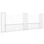 U-shaped gabion basket 3 iron posts 260x20x100 cm by vidaXL, fence panels - Ref: Foro24-151276, Price: 87,34 €, Discount: %