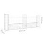 U-förmiger Gabionenkorb 3 Eisenpfosten 260x20x100 cm von vidaXL, Zaunpaneele - Ref: Foro24-151276, Preis: 90,81 €, Rabatt: %