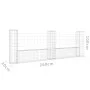 U-shaped gabion basket 3 iron posts 260x20x100 cm by vidaXL, fence panels - Ref: Foro24-151276, Price: 87,34 €, Discount: %