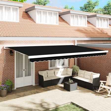 Tela de Reemplazo de Toldo para Marco de 5x3 m Negro | Foro24.es | Tu tienda online para hogar, jardín y más Foro24.es