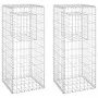 Cestas postes de gaviones 2 unidades hierro 40x40x100 cm de vidaXL, Postes de cerca - Ref: Foro24-151261, Precio: 44,36 €, De...