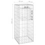 Zwei Körbe mit Gabionenpfosten, Eisen, 40x40x100 cm. von vidaXL, Zaunpfosten - Ref: Foro24-151261, Preis: 44,75 €, Rabatt: %