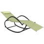 Tumbona mecedora de acero y textileno crema de vidaXL, Tumbonas - Ref: Foro24-318118, Precio: 89,26 €, Descuento: %