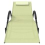 Steel and cream textilene rocking lounger by vidaXL, Loungers - Ref: Foro24-318118, Price: 89,32 €, Discount: %