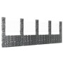 U-förmiger Gabionenkorb 5 Eisenpfosten 500x20x200 cm von vidaXL, Zaunpaneele - Ref: Foro24-151292, Preis: 219,23 €, Rabatt: %