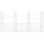U-shaped gabion basket with 5 iron posts measuring 500x20x200 cm. by vidaXL, fence panels - Ref: Foro24-151292, Price: 213,70...