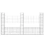 U-förmiger Gabionenkorb 3 Eisenpfosten 260x20x150 cm von vidaXL, Zaunpaneele - Ref: Foro24-151283, Preis: 104,79 €, Rabatt: %