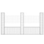U-förmiger Gabionenkorb 3 Eisenpfosten 260x20x150 cm von vidaXL, Zaunpaneele - Ref: Foro24-151283, Preis: 107,22 €, Rabatt: %