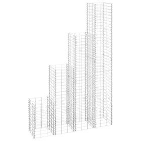 Gabion planters 4 units iron 30x30x50/100/150/200 cm by vidaXL, Pots and planters - Ref: Foro24-151252, Price: 85,86 €, Disco...