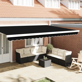 Volante de Toldo para Marco de 5 m Negro 4.8x0.2 m