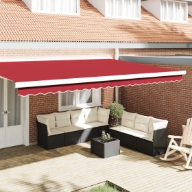 Valance de Toldo para Marco de 5 m Rojo 4.8x0.2 m