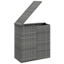 Graue PE-Rattan-Gartenkissentruhe 100x49x103,5 cm von vidaXL, Aufbewahrungsboxen für den Außenbereich - Ref: Foro24-317225, P...