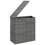 Graue PE-Rattan-Gartenkissentruhe 100x49x103,5 cm von vidaXL, Aufbewahrungsboxen für den Außenbereich - Ref: Foro24-317225, P...