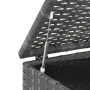 Graue PE-Rattan-Gartenkissentruhe 100x49x103,5 cm von vidaXL, Aufbewahrungsboxen für den Außenbereich - Ref: Foro24-317225, P...