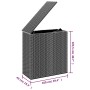 Graue PE-Rattan-Gartenkissentruhe 100x49x103,5 cm von vidaXL, Aufbewahrungsboxen für den Außenbereich - Ref: Foro24-317225, P...