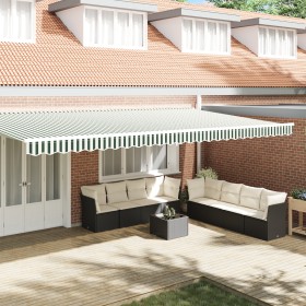 Valance de Toldo para Marco de 6 m Verde y Blanco