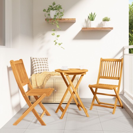 Conjunto de Bistro de Jardín de 3 Piezas  de Madera Sólida de Acacia | Foro24.es | Tu tienda online para hogar, jardín y más Foro24.es