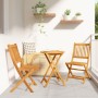 Conjunto de Bistro de Jardín de 3 Piezas  de Madera Sólida de Acacia | Foro24.es | Tu tienda online para hogar, jardín y más Foro24.es