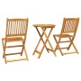 Conjunto de Bistro de Jardín de 3 Piezas  de Madera Sólida de Acacia | Foro24.es | Tu tienda online para hogar, jardín y más Foro24.es