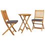 Conjunto de Bistro de Jardín de 3 Piezas - Madera de Acacia Sólida | Foro24.es | Tu tienda online para hogar, jardín y más Foro24.es