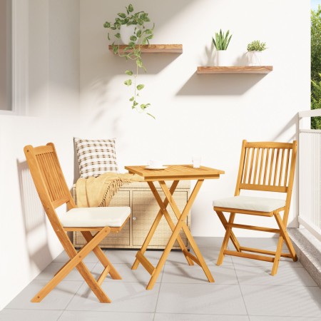 Conjunto de Comedor Exterior Blanco Crema Madera Estándar by , Garden sets - Ref: Foro24-42000951, Price: 133,51 €, Discount: %