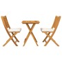 Conjunto de Comedor Exterior Blanco Crema Madera Estándar by , Garden sets - Ref: Foro24-42000951, Price: 133,51 €, Discount: %