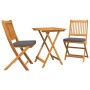 Conjunto de Bistro de Jardín de 3 Piezas  en Madera Sólida de Acacia | Foro24.es | Tu tienda online para hogar, jardín y más Foro24.es
