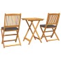 Conjunto de Bistro de Jardín de 3 Piezas  en Madera Sólida de Acacia | Foro24.es | Tu tienda online para hogar, jardín y más Foro24.es