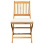 Sillas de Jardín Plegables con Cojín Blanco 2pcs de Madera de Acacia Sólida by , Garden chairs - Ref: Foro24-42000953, Price:...