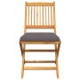 Sillas de jardín plegables con cojín gris 2 piezas de madera de acacia maciza by , Garden chairs - Ref: Foro24-42000954, Pric...