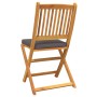 Sillas de jardín plegables con cojín gris 2 piezas de madera de acacia maciza by , Garden chairs - Ref: Foro24-42000954, Pric...