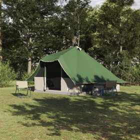 Carpa Familiar Tipi Verde Impermeable para 8