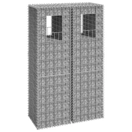 Cestas postes de gaviones 2 unidades hierro 40x40x140 cm by vidaXL, fence posts - Ref: Foro24-151263, Price: 74,14 €, Discoun...