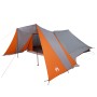 Tienda Familiar con Porche Extendido Gris y Naranja para 12 Personas Impermeable | Foro24.es | Tu tienda online para hogar, jardín y más Foro24.es