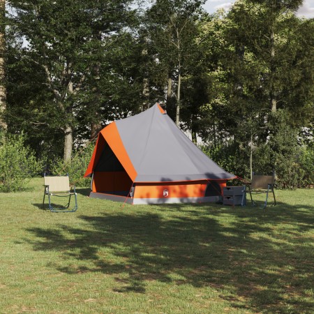 Tienda Familiar Tipi Gris y Naranja 8 Personas Impermeable | Foro24.es | Tu tienda online para hogar, jardín y más Foro24.es