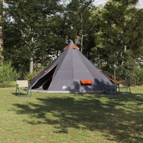Tienda familiar tipi gris y naranja impermeable
