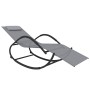 Tumbona mecedora de acero y textilene gris de vidaXL, Tumbonas - Ref: Foro24-318117, Precio: 96,82 €, Descuento: %