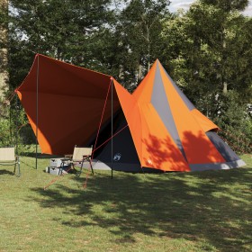 Tienda Familiar Tipi Gris y Naranja Impermeable