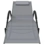Steel and gray textilene rocking lounger by vidaXL, Loungers - Ref: Foro24-318117, Price: 95,43 €, Discount: %