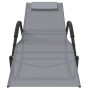 Tumbona mecedora de acero y textilene gris de vidaXL, Tumbonas - Ref: Foro24-318117, Precio: 96,82 €, Descuento: %