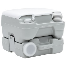 Inodoro Portátil Gris y Blanco de Plástico 10 L