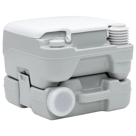 Inodoro Portátil  Gris y Blanco de Plástico 10 L | Foro24.es | Tu tienda online para hogar, jardín y más Foro24.es