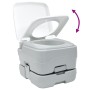 Inodoro Portátil  Gris y Blanco de Plástico 10 L | Foro24.es | Tu tienda online para hogar, jardín y más Foro24.es
