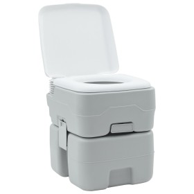 Inodoro portátil gris y blanco de plástico 20 L von , Urinale und mobile Toiletten - Ref: Foro24-42001427, Preis: 107,80 €, R...