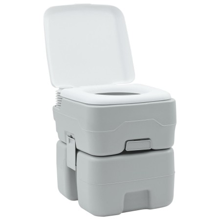 Inodoro portátil gris y blanco de plástico 20 L von , Urinale und mobile Toiletten - Ref: Foro24-42001427, Preis: 107,80 €, R...