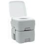Inodoro portátil gris y blanco de plástico 20 L