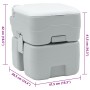 Inodoro portátil gris y blanco de plástico 20 L von , Urinale und mobile Toiletten - Ref: Foro24-42001427, Preis: 107,80 €, R...