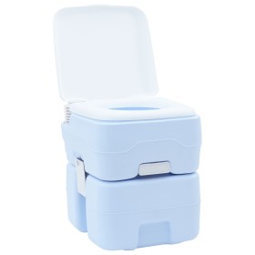 Luz Portátil para Baño Azul y Blanco de Plástico